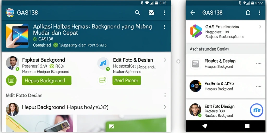 Antarmuka pengguna GAS138 untuk menghapus background dengan mudah dan cepat.