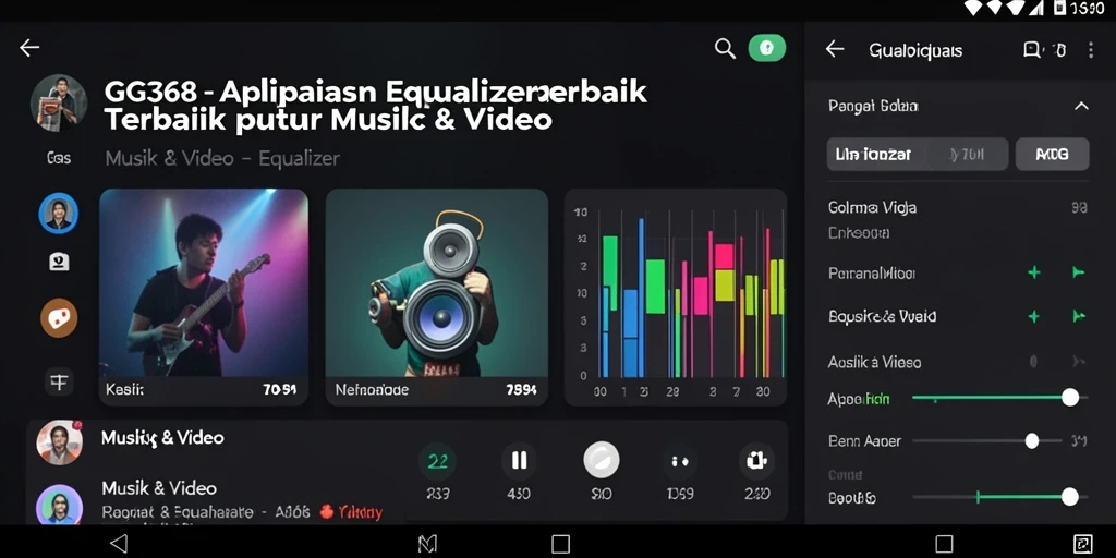 Antarmuka GG368 yang intuitif dan fungsional untuk pengaturan audio.