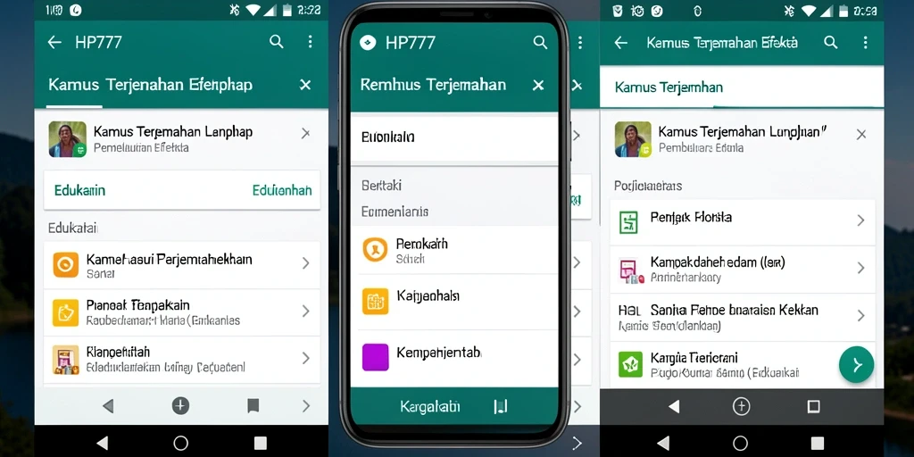 Antarmuka HP777 yang ramah pengguna dan fitur terjemahan yang efisien.