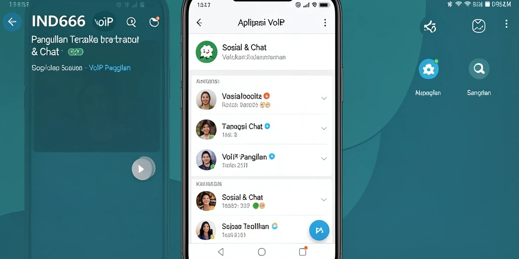 Tampilan antarmuka aplikasi IND666 untuk VoIP Panggilan yang intuitif dan menarik.