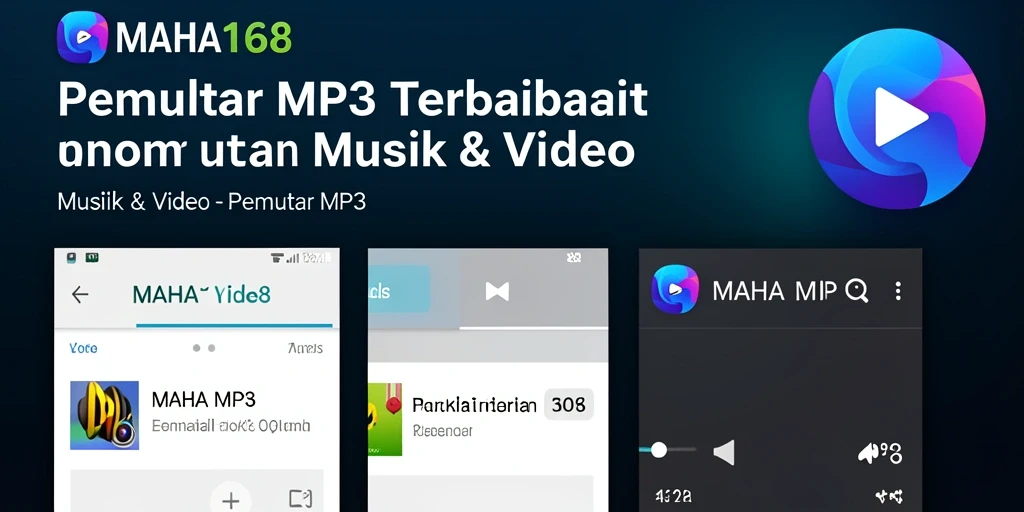 Antarmuka Pemutar MP3 MAHA168 yang intuitif dan menarik.