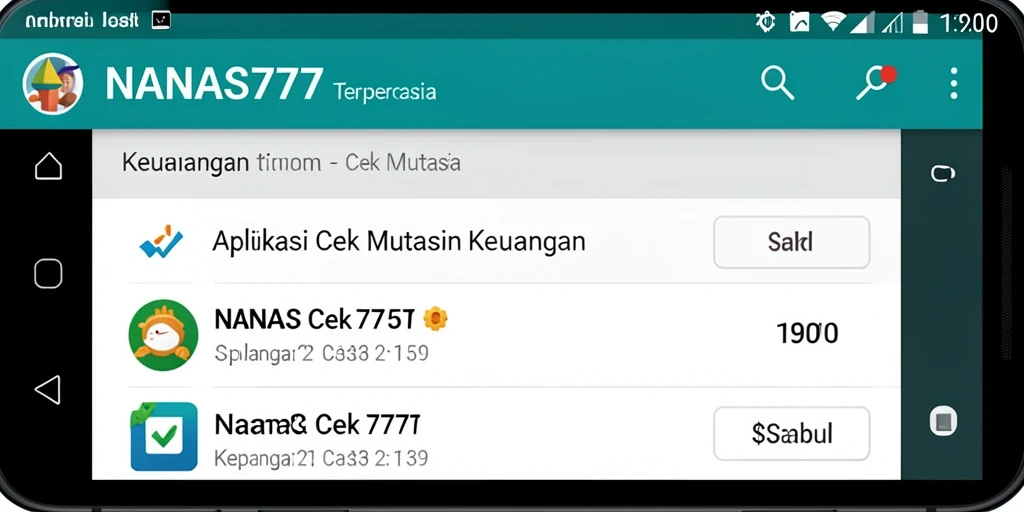 Antarmuka depan aplikasi Cek Mutasi NANAS777 yang intuitif dan informatif.