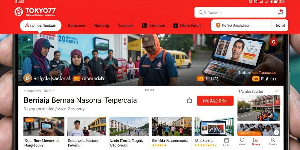 Antarmuka TOKYO77 yang informatif dan menarik.